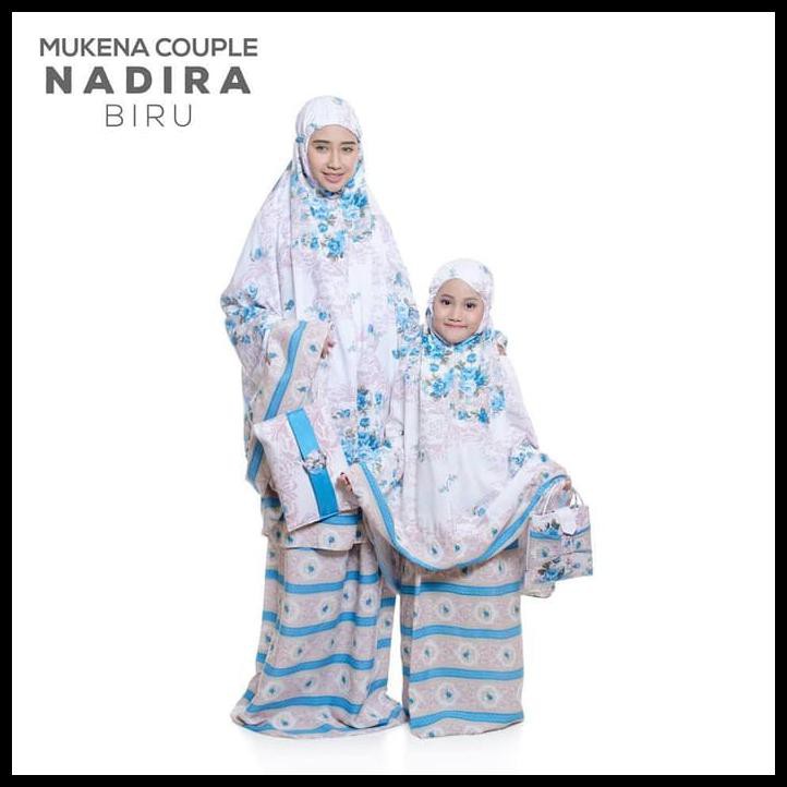 MUKENA COUPLE BALI NADIRA TAS PESTA TURKIS (IBU+ANAK)