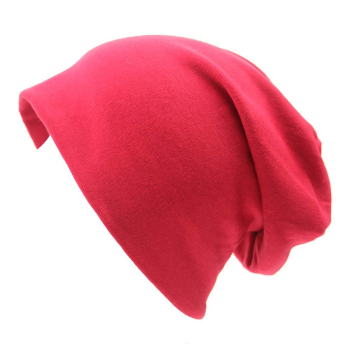 topi distro Kupluk Polos Pria Wanita / Beanie Katun Tebal Bahan t - Merah X2E6 BEST SELLER PREMIUM t