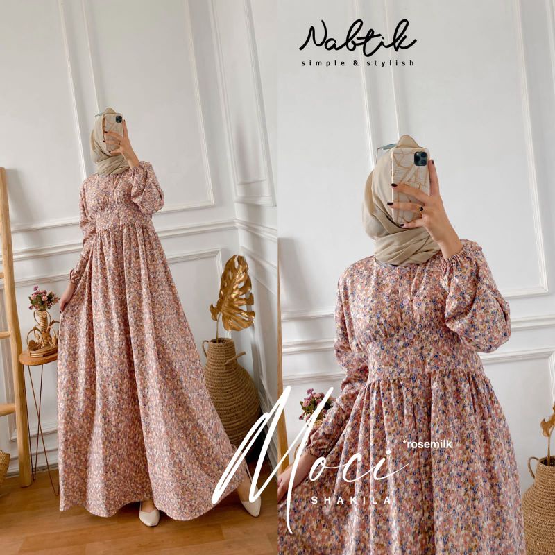 gamis muslimah Moci Shakila terbaru ory nabtik/teralis