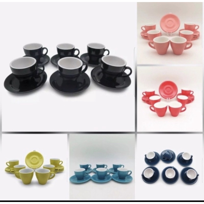 6 Set Cangkir Espresso kecil | Cangkir kopi Kopin