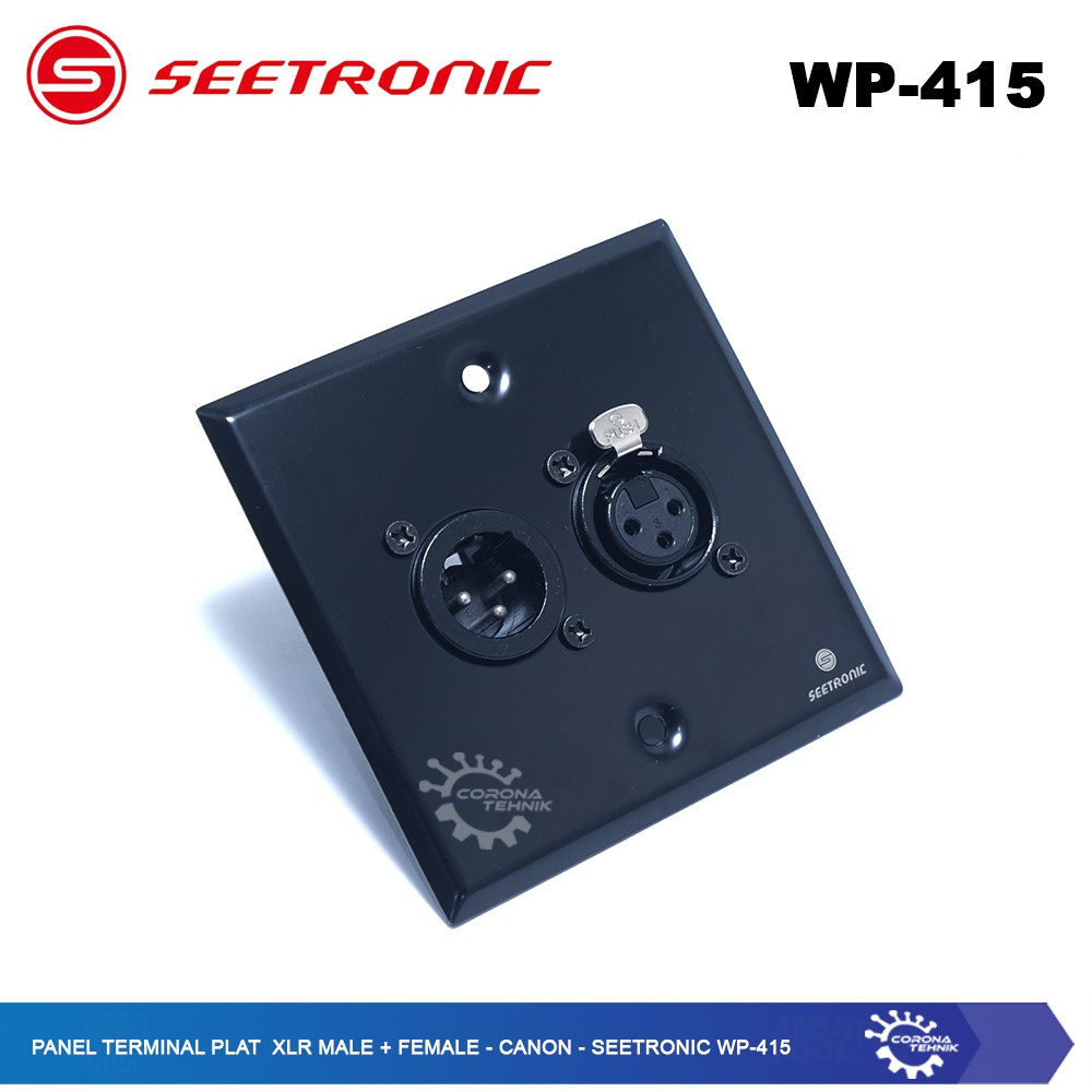 Seetronic WP-415 - Panel Terminal Plat XLR Male + Female - Canon