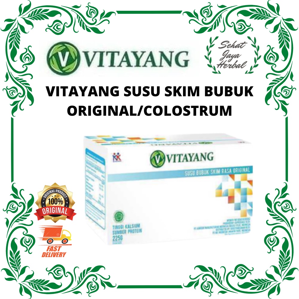 

Vitayang Susu Skim Bubuk Colostrum New Formula Pendongkrak Imun Tubuh (15 Sachets @15gr)