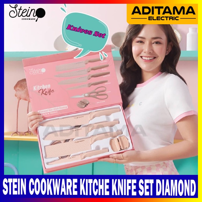 STEIN COOKWARE KITCHEN KNIFE SET DIAMOND NON-STICK COATING