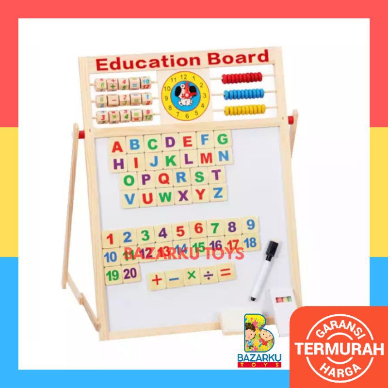 PROMO Papan Tulis Anak Magnetic Education Board Papan Mainan Anak Papan Magnet Papan Tulis Magnet Pu