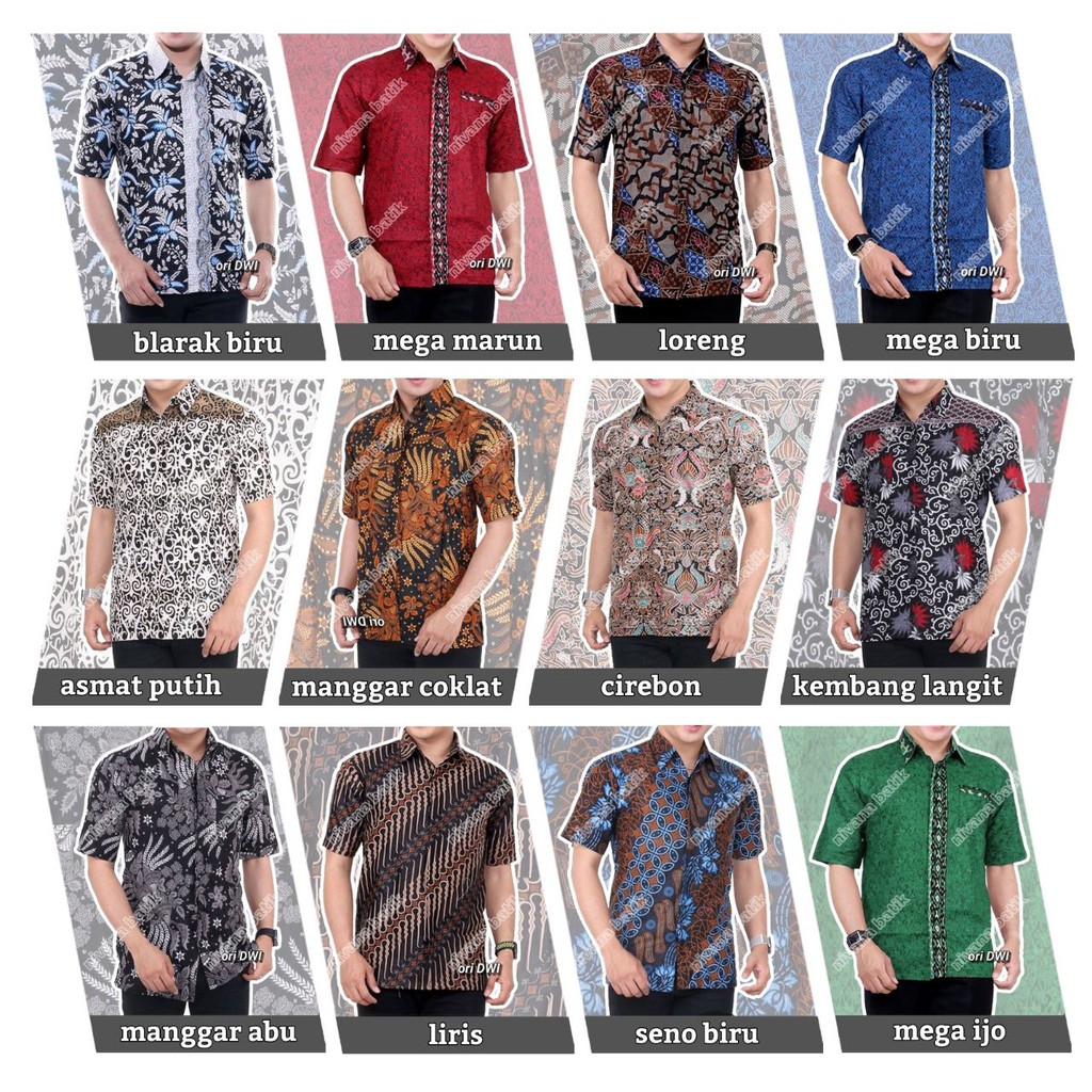 Kemeja Batik Pria Baju Atasan Batik