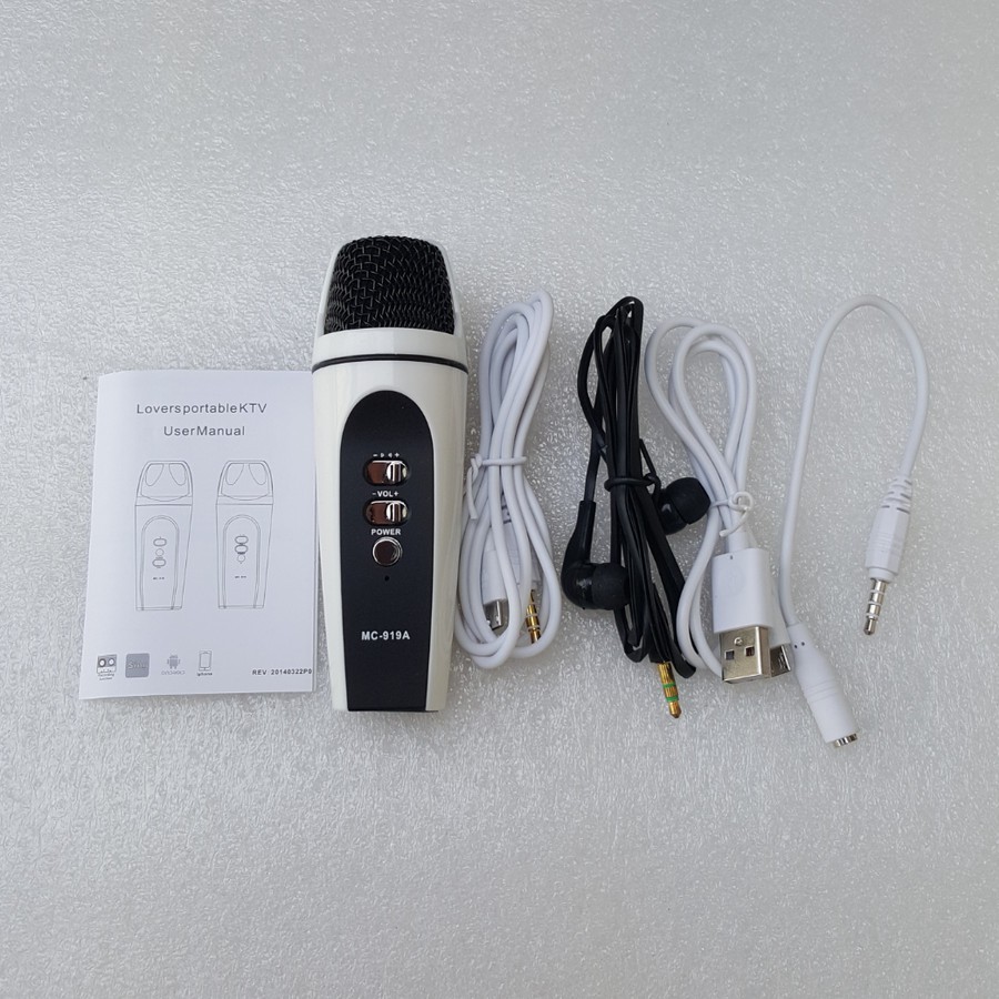 Mic Microphone karaoke MC919A KTV POWER M1 penjernih reverb KTV SINGING KARAOKE MICROPHONE