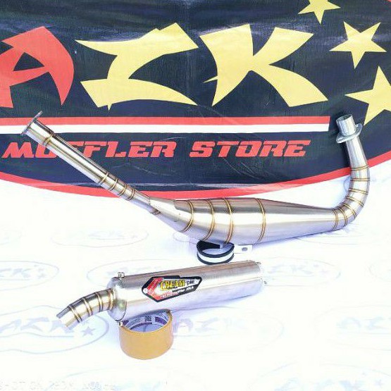 Knalpot CREAMPIE Yamaha 125ZR / 125Z Model Kolong Stainless