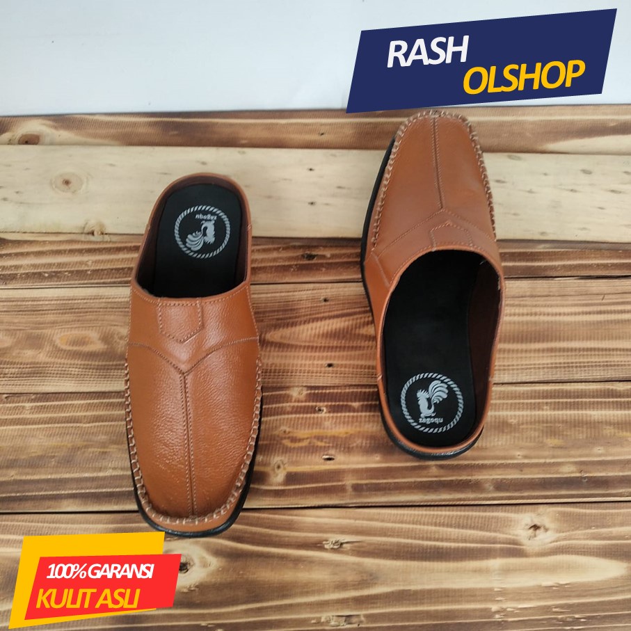 Sepatu Sandal pria kulit asli Selop Bustong Pria Terbaru