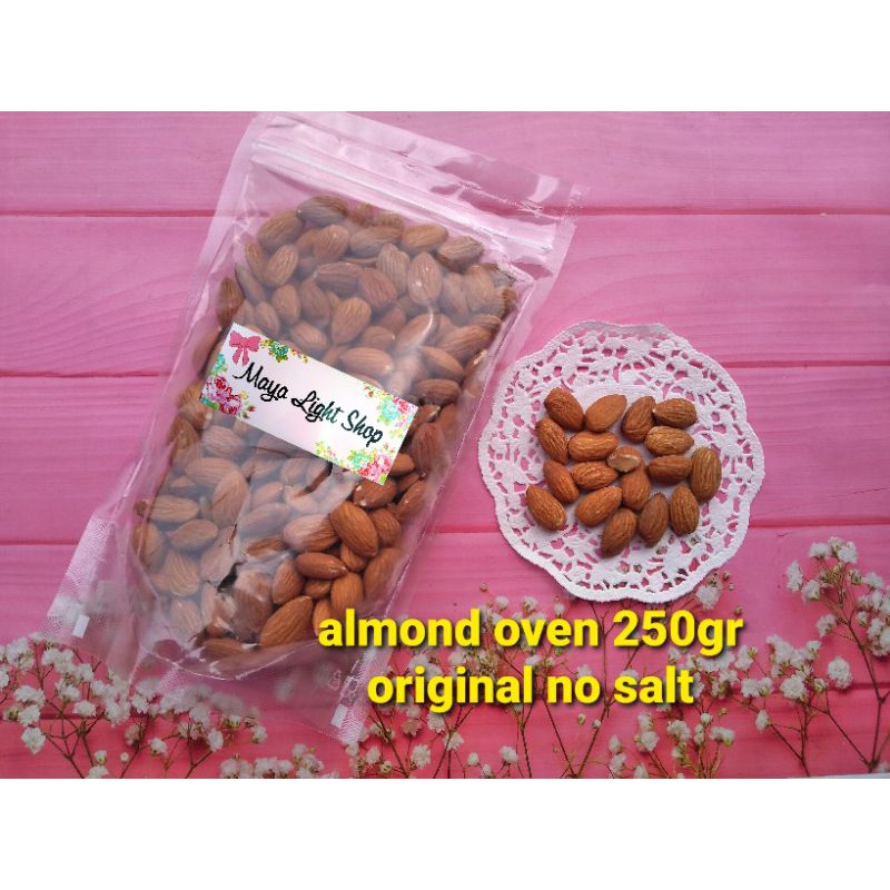 Almond Roasted 250gr almond oven super food kacang badam almond halal bumil busui asi booster vegan