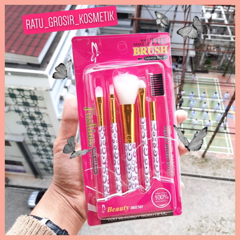 [PER PACK] KUAS BRUSH SET ROSE ORIENTAL 5IN1