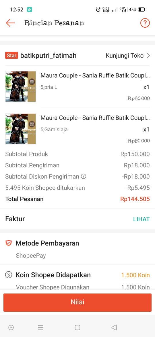 Maura Couple - Sania Ruffle Batik Couple Ori Ndoro Jowi Garansi Termurah Shopee - Batik Modern Solo