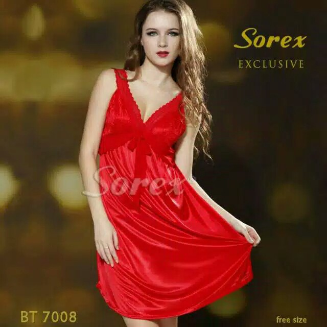 Baju Tidur Sorex 7008 Daster Satin | Baju Tidur Wanita Dewasa |mx