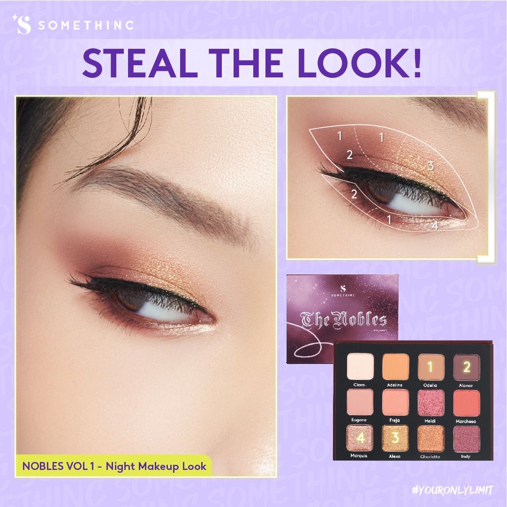 BPOM Somethinc The Nobles Eyeshadow Palette Volume 1 Eyeshadow Daily Look Volume 2 Glam Look Eye Shadow