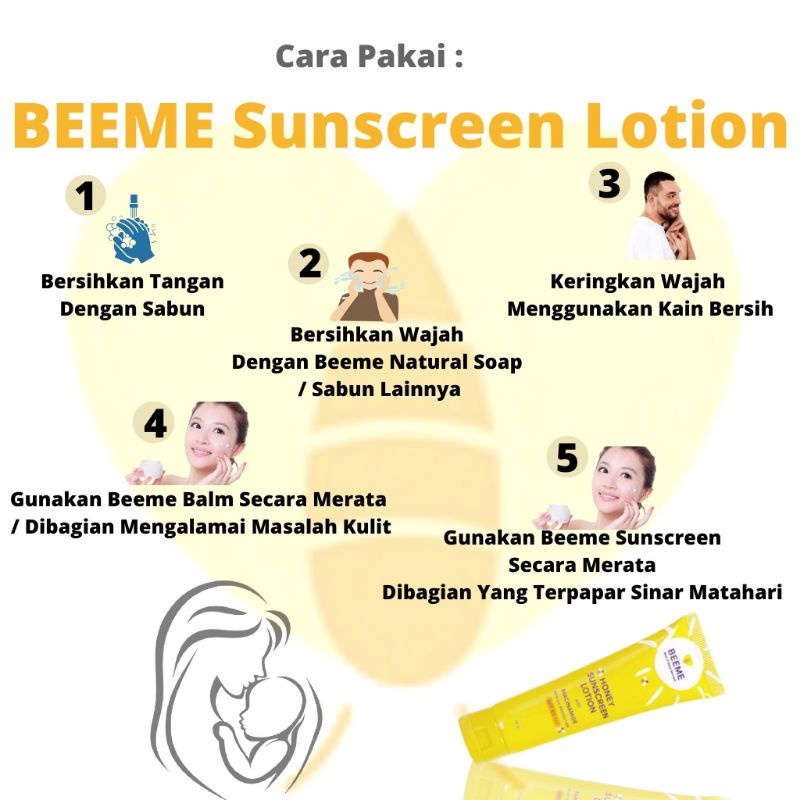 Beeme Lotion Sunscreen / Skincare Ibu Dan Anak / Skin Care Baby