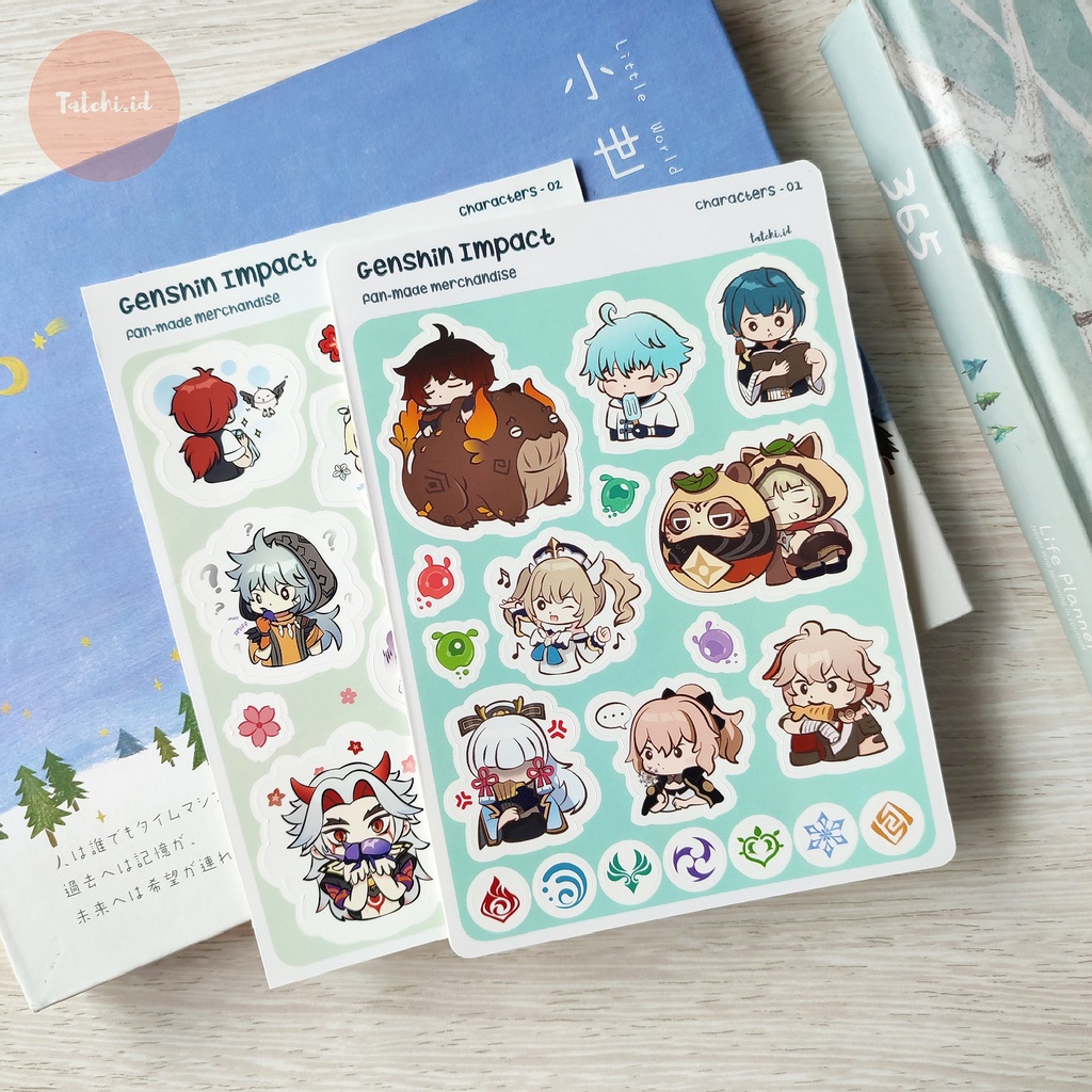 

[TATCHI.ID] Genshin Impact Fan Made Stickers - Characters