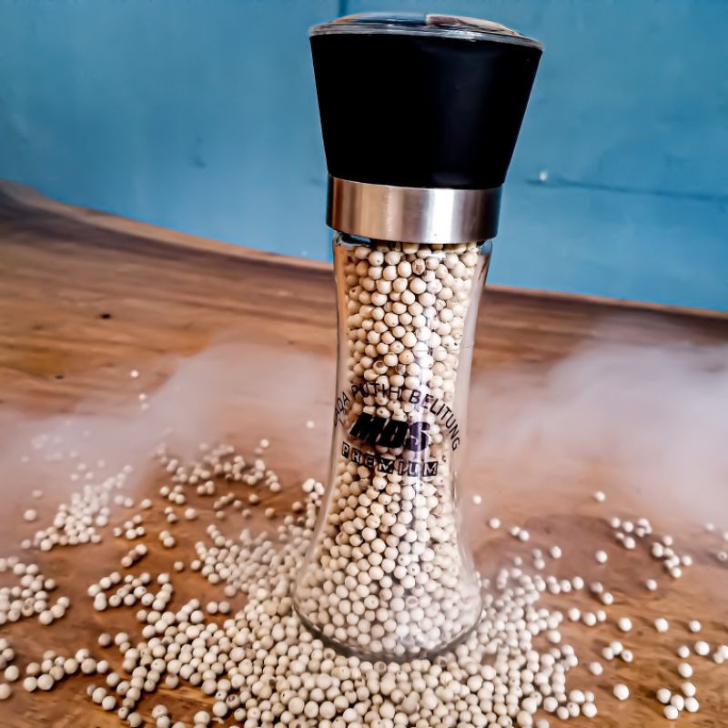 

Lada Putih Belitung Premium dengan Grinder Gilingan Botol Kaca