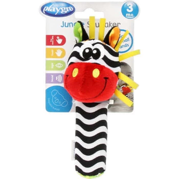 Playgro Jungle Squeaker Zebra Lion Mainan Anak 3m+