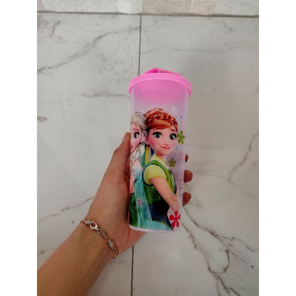 Botol Minum bukan Tupperware Gambar Elsa Anna Frozeen Anti bocor Pakem anak cewek-other