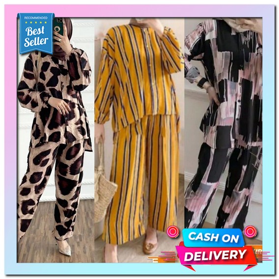 Setelan Baju Lengan Panjang Setelan Viola Setelan Wanita Pakaian W Razeta Set Baju Stelan Wanita Ter