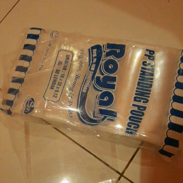 Plastik Klip Kemasan Berdiri 16 X 32 Cm Standing Up Pouch Bening Tebal