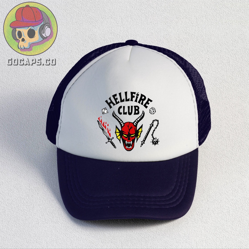 Hell Fire Club | Trucker Hat | Topi Pria | Trucker | Baseball | Brand | Topi Jaring | Gocaps