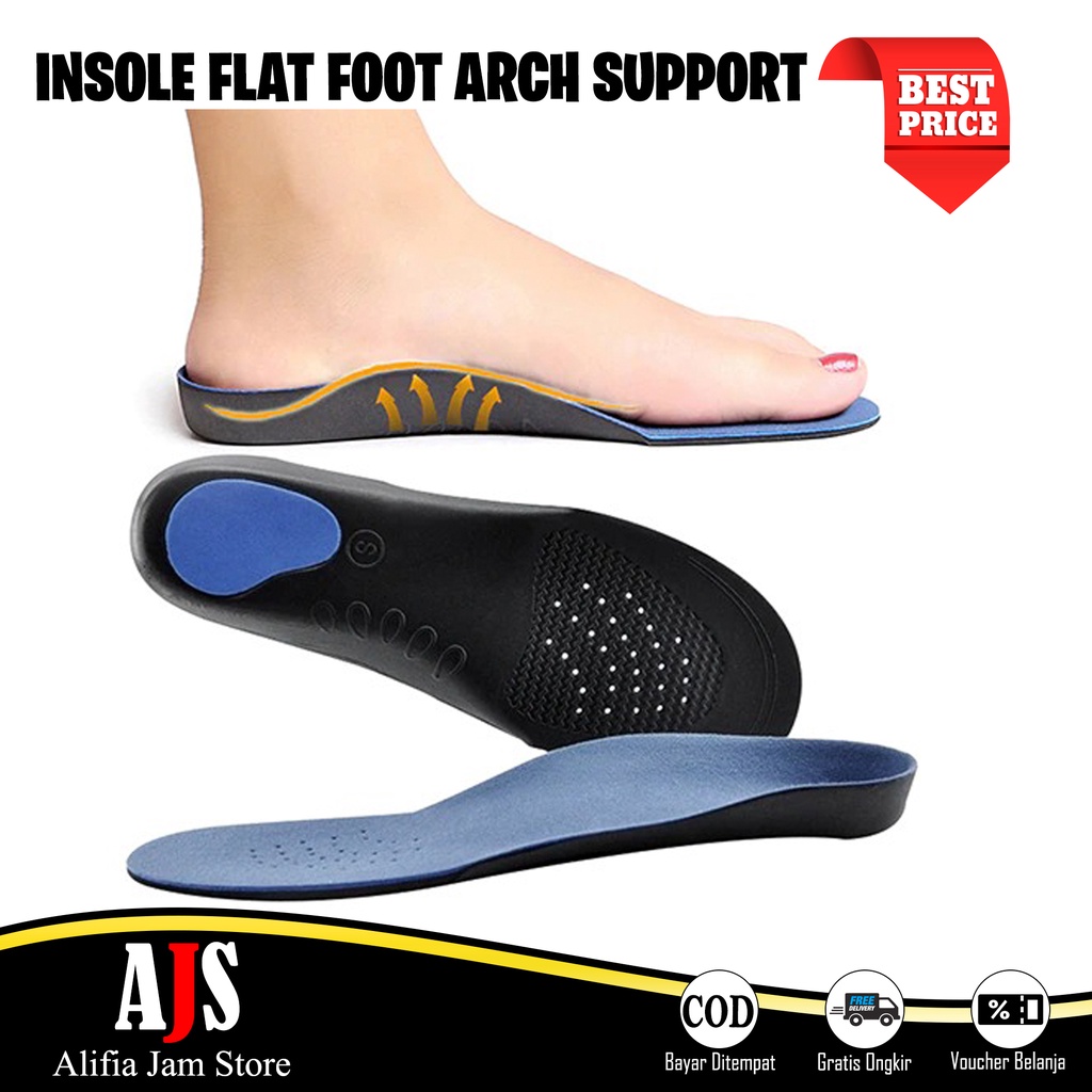 Alas Dalam Sepatu Flat Foot / Sol Sepatu Insole Arch Support Orthopedic Feet Cushion