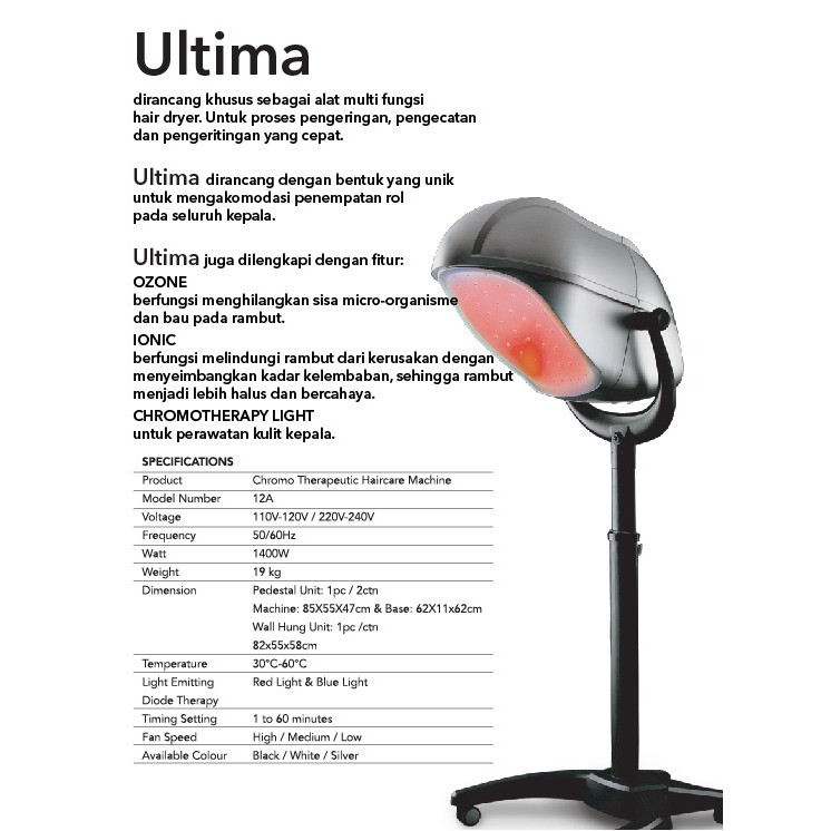 Ultima CHROMO THERAPEUTIC HAIR CARE MACHINE