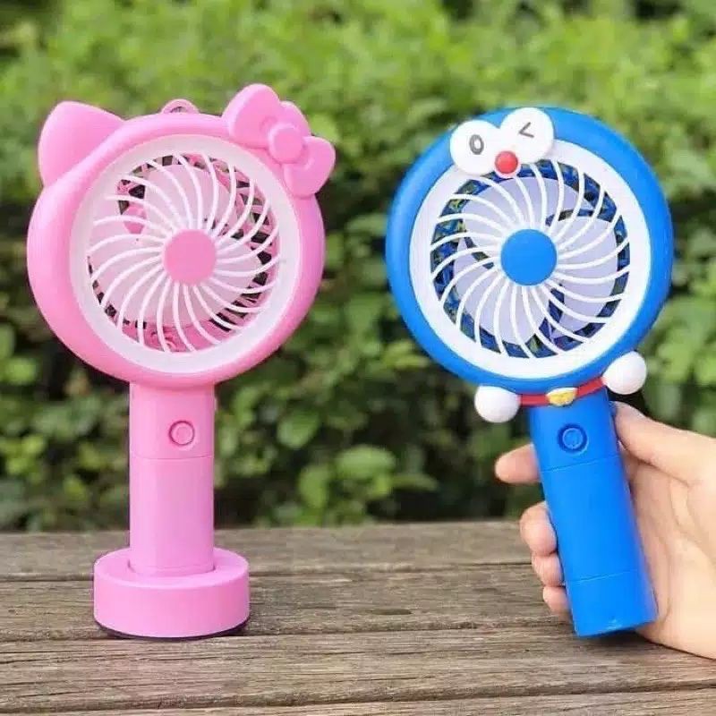 Kipas Angin Lampu Led Hand Mini Fan Usb Portable Karakter Kipas Angin Tangan Karakter doraemon