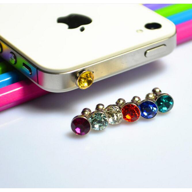 Earphone Jack Plug (Dust Plug) Diamond Pluggy Plugy