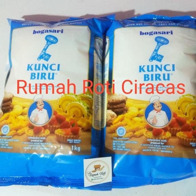 

TEPUNG KUNCI BIRU 1KG TERIGU FLOUR PROTEIN RENDAH GANDUM 1 KG KUE