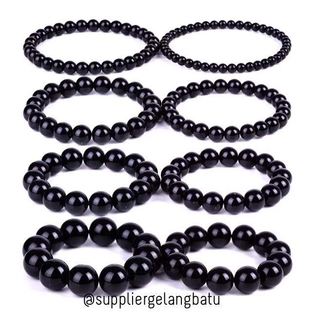 supplier GELANG BATU Onyx kilap chakra yoga kesehatan siap kirim ready