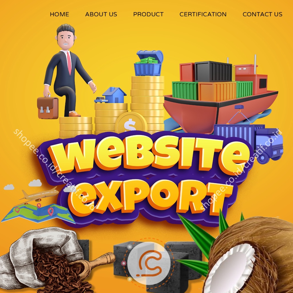 Website Landing Page | Web Eksportir | Landingpage | Wordpress | Export | Ekspor