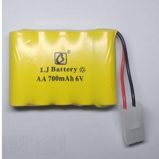Baterai / Battery NICD AA 700mah 6V Soket Putih Rc
