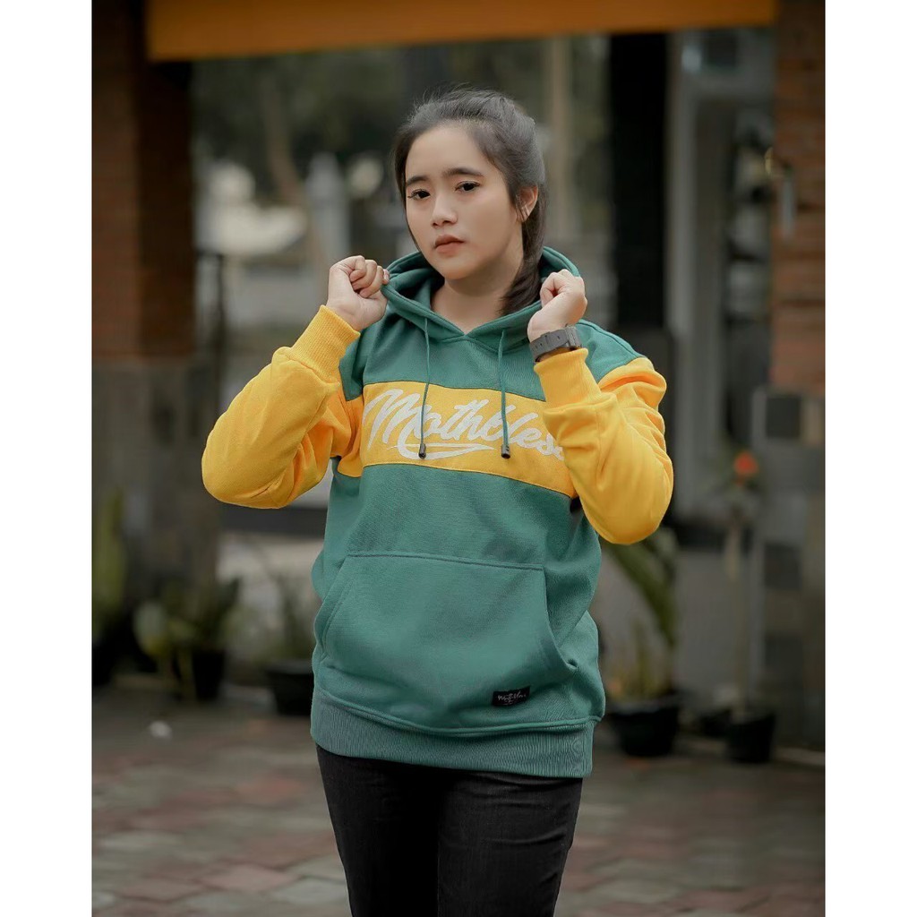 Jaket Hoodie MOTHBLES MIDDLE WRITING – Tosca Edition Trendy Casual  Unisex Good Brand Quality Stylis