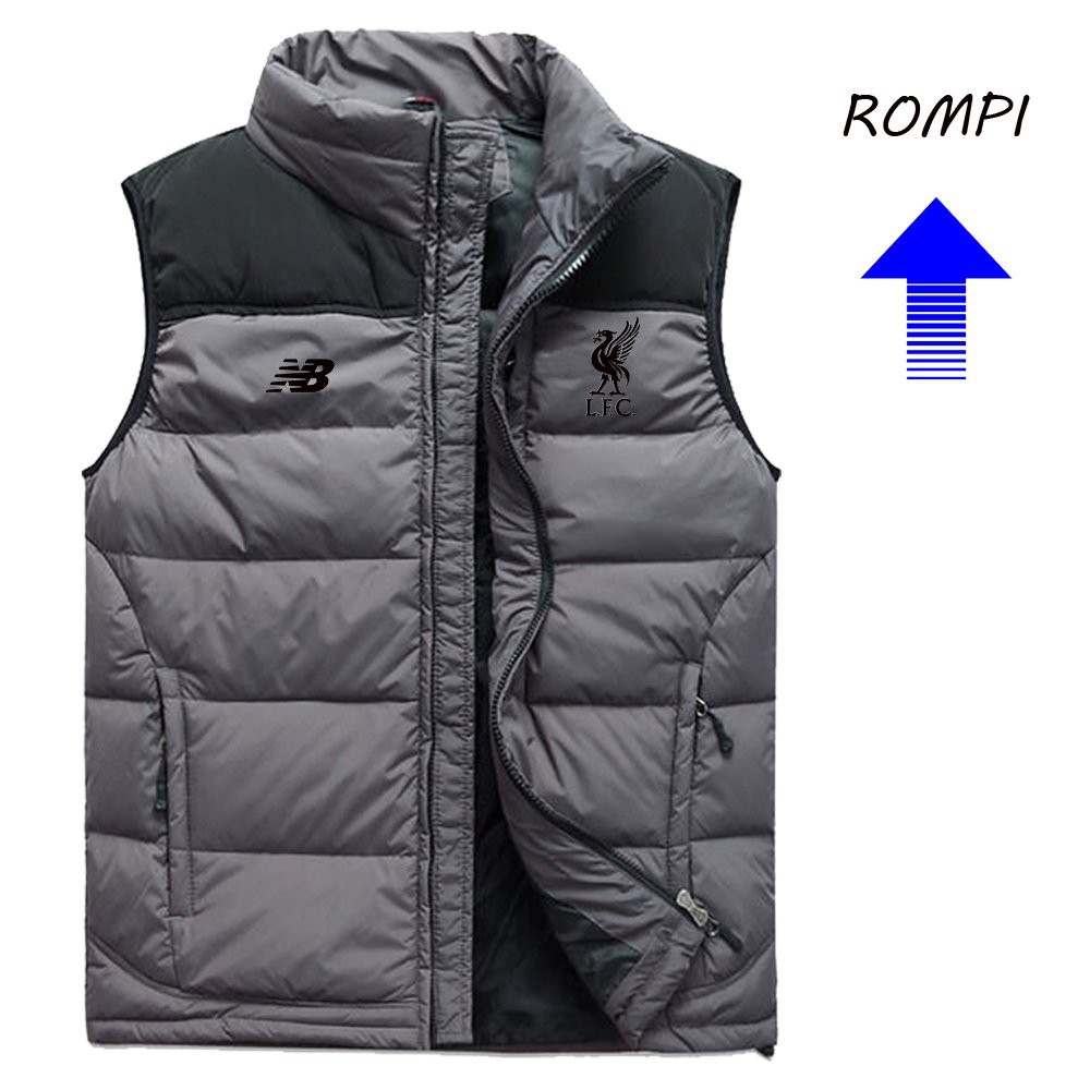 TERKEREN Jaket Pria Rompi Silver Parasut Logo LiverPool Jaket Kekinian