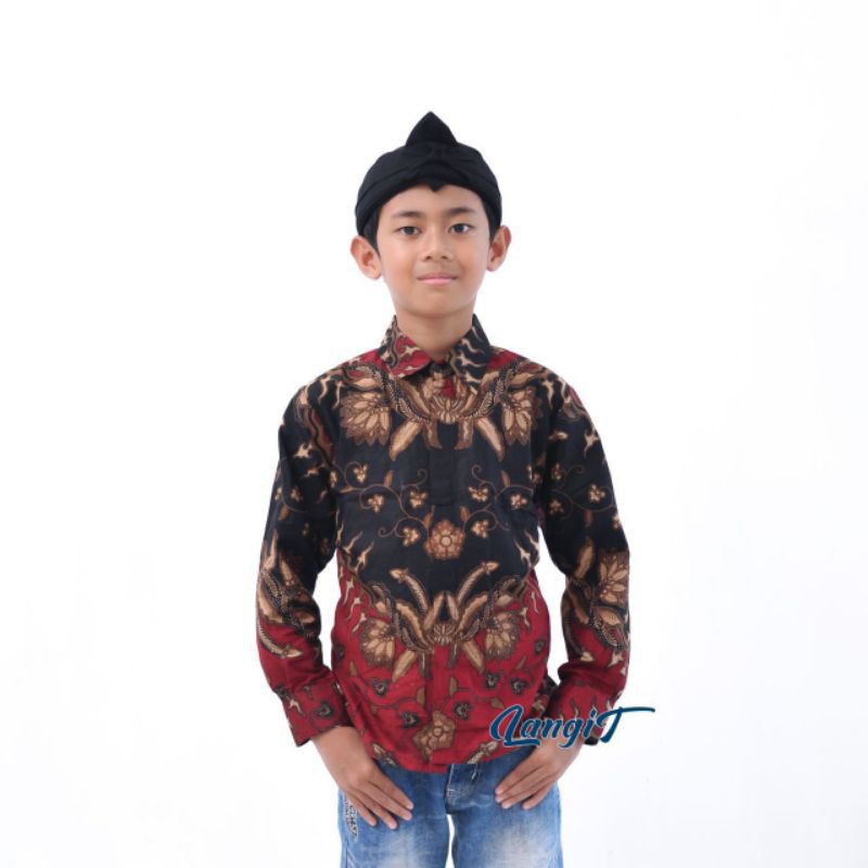 Kemeja Batik Anak/batik anak/baju batik anak laki laki umur 2-12 tahun hem batik anak-