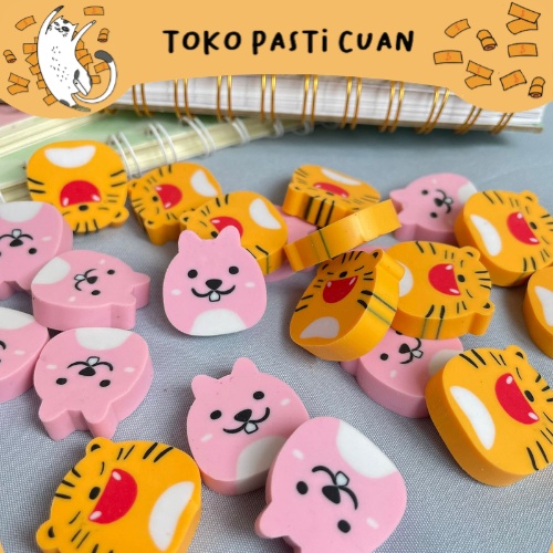 

penghapus karakter hewan 4/8/12 pcs karet penghapus lucu imut hapusan hewan unik imut keperluan anak sekolah bisa COD termurah import