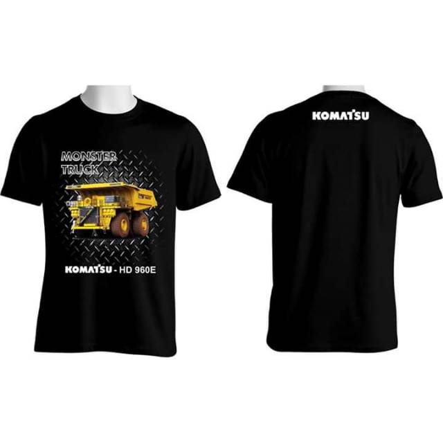 Kaos sablon/kaos oblong pria/kaos distro/sablon alat berat/kaos sablon exca komatsu