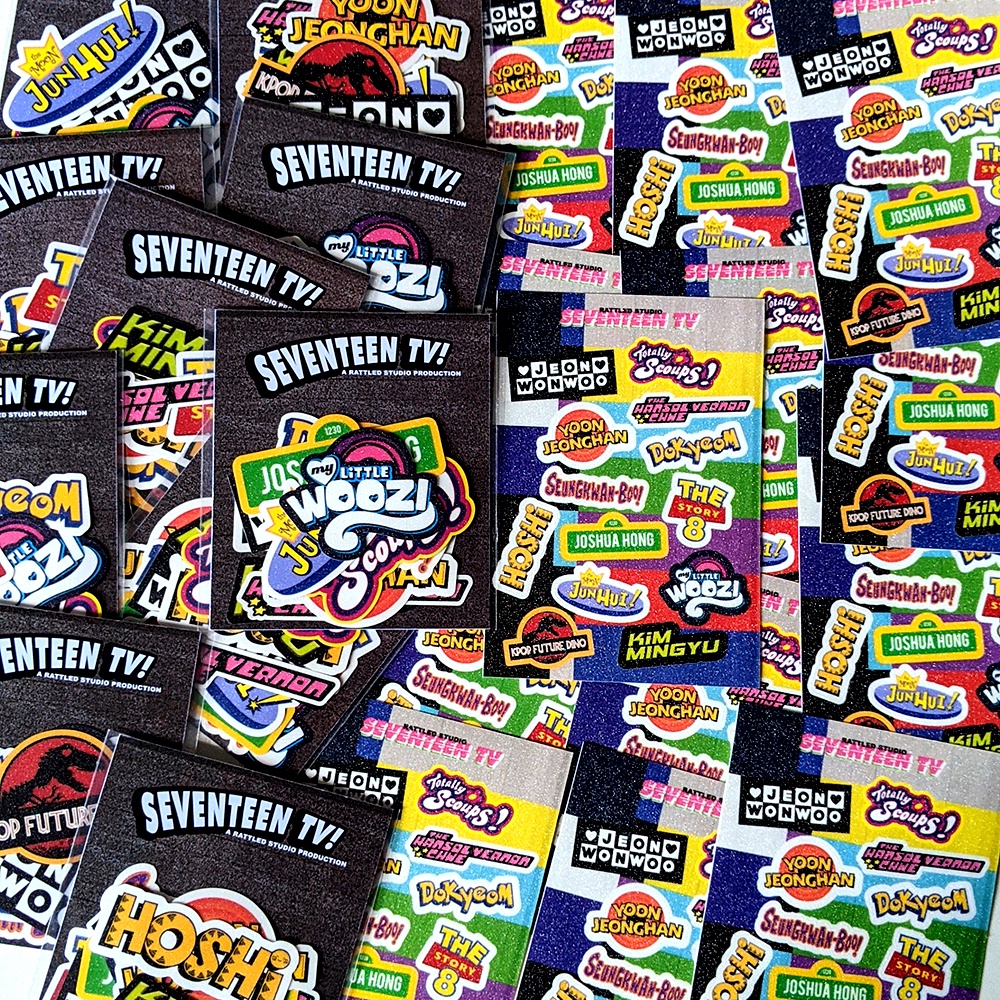 

SEVENTEEEN TV - SPECIAL FANMADE LOGO STICKER ☆ by RATTLED STUDIO - GLITTER DECO STICKER - STIKER KPOP PHOTOCARD DECORATION DEKORASI POLAROID / JOURNALING / JURNAL