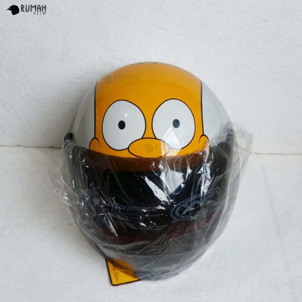 Helm SNI Dewasa XYZ Bubble Motif The Simpsons "Bart"