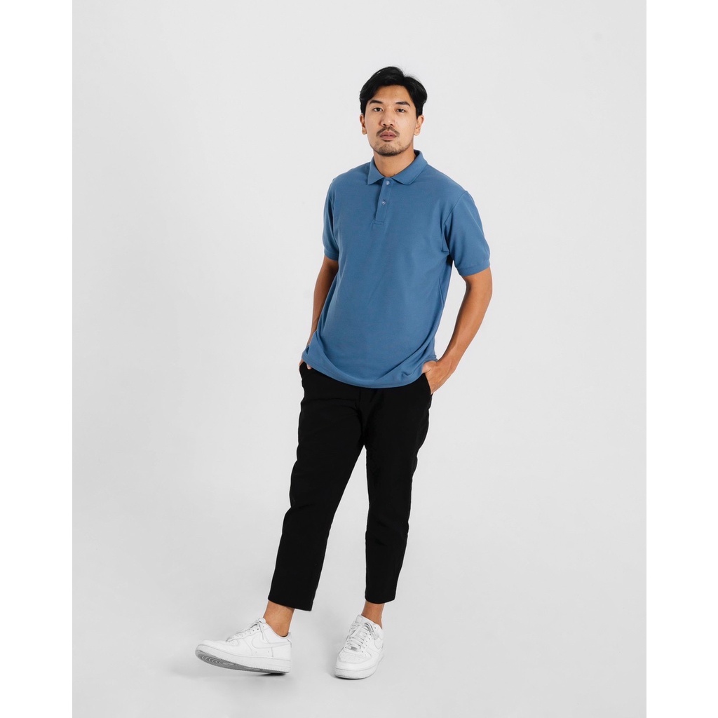 AKITA POLO SHIRT - Kaos Polo Pria in Steel Blue (Biru)