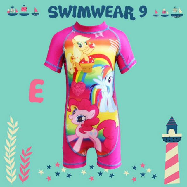 Swimwear swimsuit Little pony baju renang