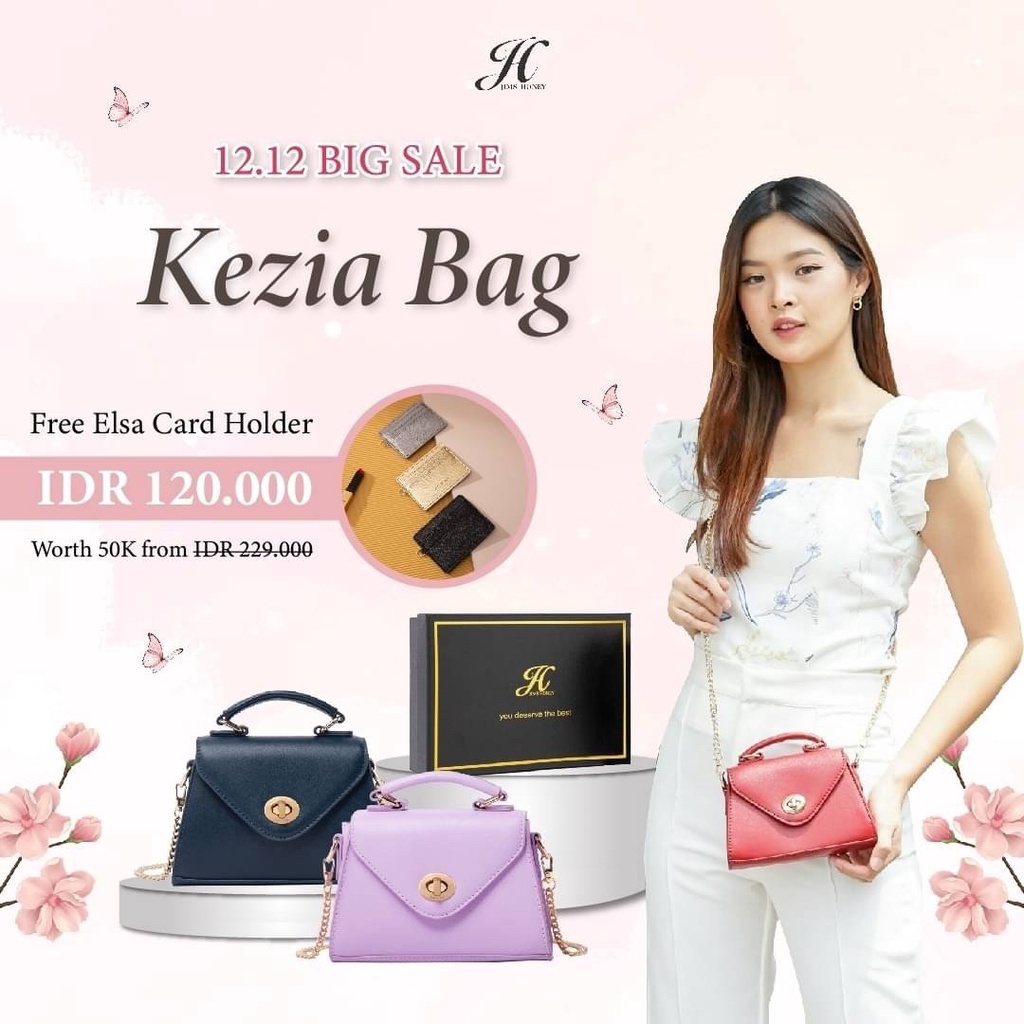 12.12 BIG SALE KEZIA BAG FREE ELSA CARD HOLDER