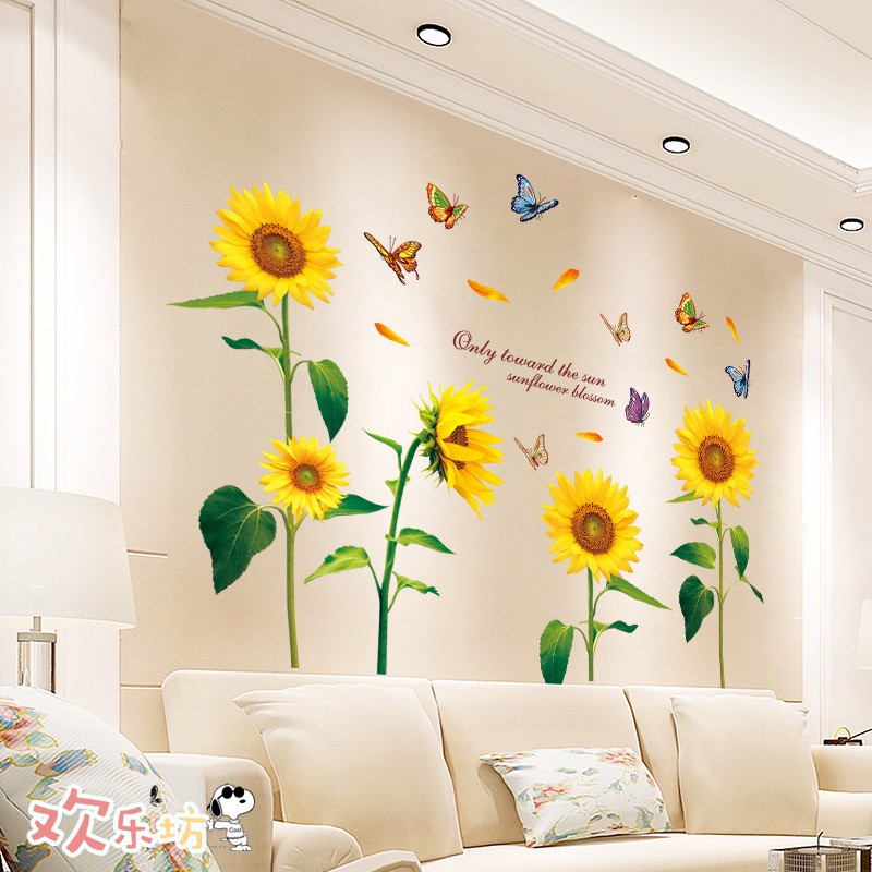 RELIZA WALL STICKER BUNGA MATAHARI SUN FLOWERS SK9122 STIKER DINDINGDINDINGp