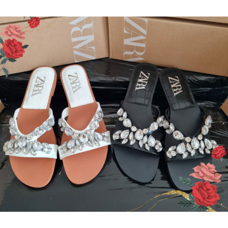 Sendal Zr flat Diamond Croco import  kode 3766(WajibUpsize)