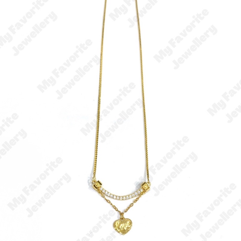 Kalung Smile LOVE Emas Asli Kadar 875