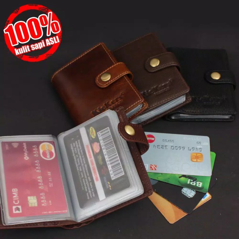 dompet kartu dan uang   dompet kartu atm   dompet kartu pria wanita kulit asli kickers premium