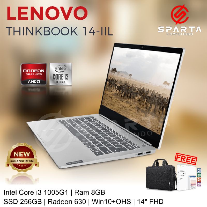 Laptop Lenovo thinkbook 14 IIL Core i3 1005G1 RAM 8 GB SSD 256 GB AMD Radeon 630