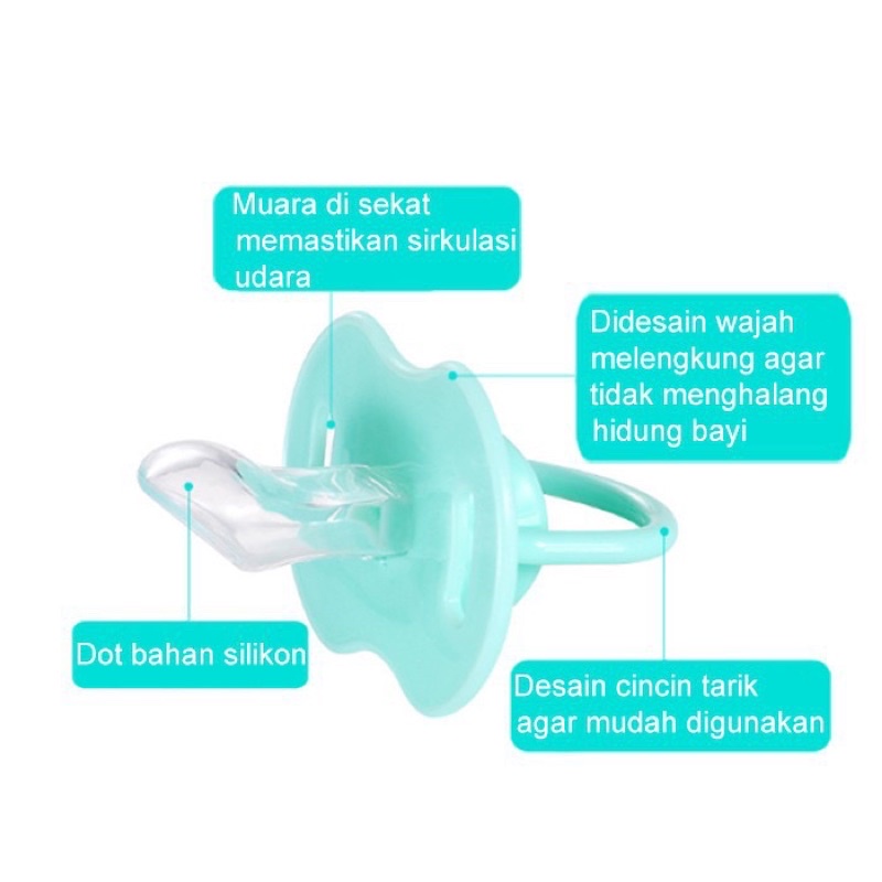 Empeng Dot Bayi Mainan Gigit Baby Rattle BPA Free