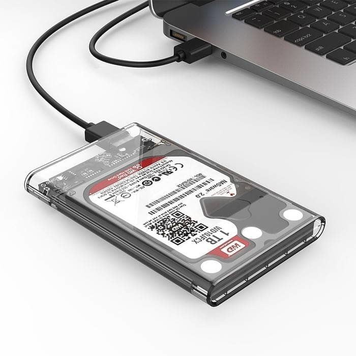 Casing Hardisk External Enclosure 2.5inch SATA USB 3.0 - Transparent